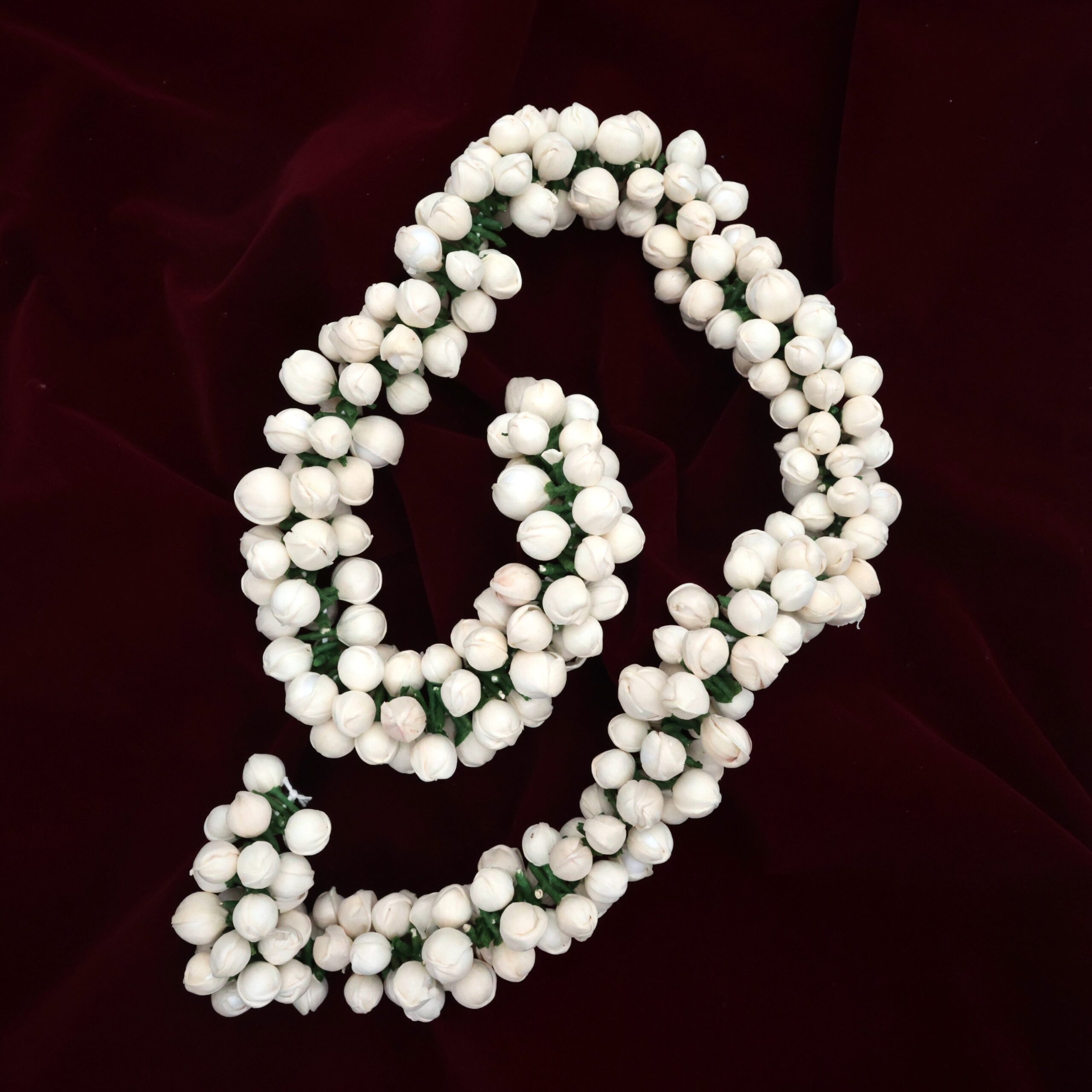 Handmade Soft Jasmine String - Mogra Mala/Fake Jasmine String - 32 inches